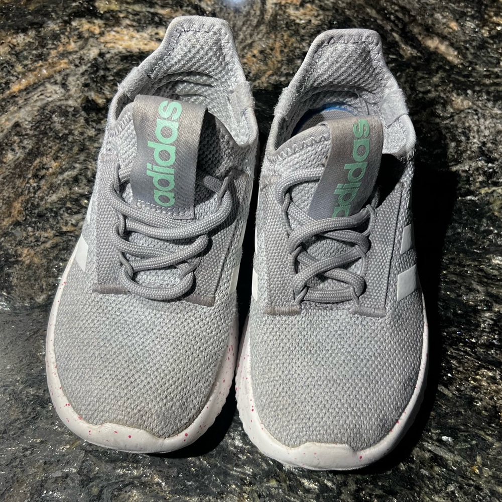 adidas grey and white youth 13 athletic shoes sneakers tennis shoes
